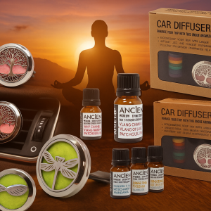 🌿 Aroma pe Patru Roți – Kit Premium cu 6 Uleiuri Esențiale